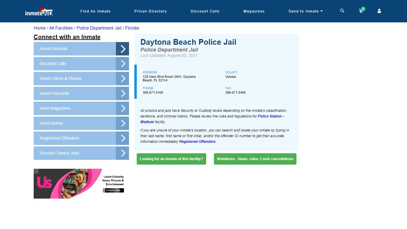Daytona Beach Police Jail & Inmate Search - Daytona Beach, FL